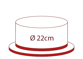 22 cm (15 - 20 Tortenstücke)