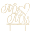 Mr & Mrs mit Herz (Holz)