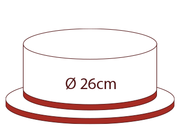 26 cm (21 - 28 Tortenstücke)