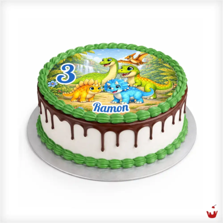 Dino Fototorte – viele Dinosaurier - Dinotorte - Magdeburg