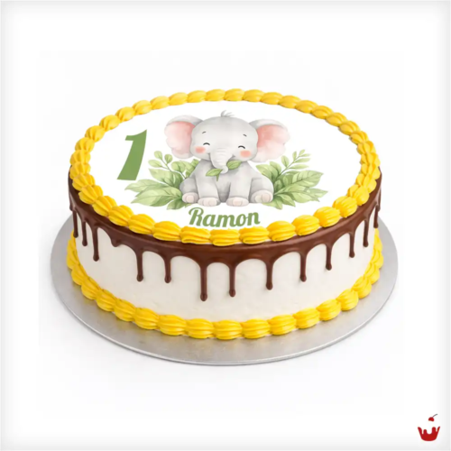 Hamova Konditorei - Jungle Elefanten-Fototorte - Elephant - Magdeburg