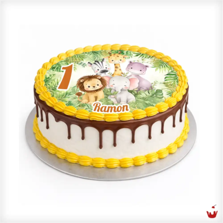 Hamova-Konditorei-Jungle Fototorte - mit Jungle Tieren -Magdeburg